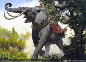 Sam ve al Olifante, según el artista canadiense Ted Nasmith