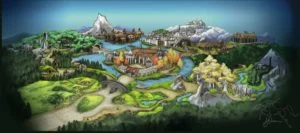 Diseño de un parque temático de la Tierra Media de la artista estadounidense Sara Gilman