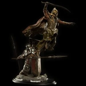 Esculturas de soldado Elfo del Bosque Negro y soldados enanos de las Colians de Hierro de Weta Workshop