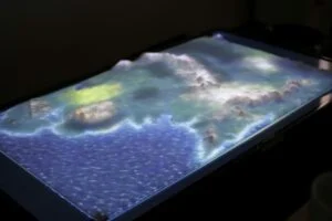 Mapa 4D de la Tierra Media para la exposición 'Tolkien: Maker of Middle-earth'. Imagen © Oak Taylor-Smith / Factum Arte 2018