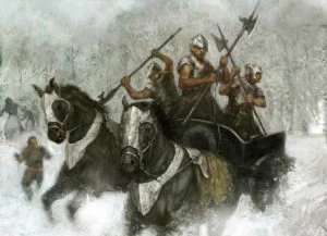 Carro de guerra de los Aurigass, según el artista estadounidense David Chen