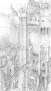 Minas Tirith, según el artista estadounidense Matthew Stewart