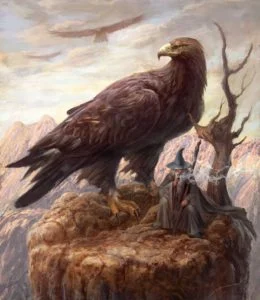 Gandalf y Gwaihir, según el artista español Antonio José Manzanedo