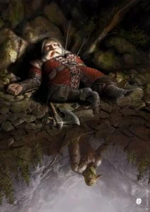 La muerte de Balin, por el artista francés David Gaillet