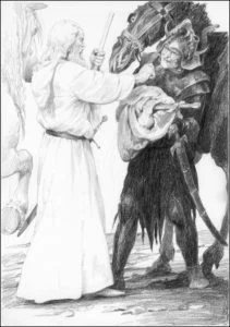 Gandalf y Boca de Sauron, según el artista ruso Denis Gordeev