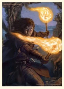 Aragorn en la Cima de los Vientos, por el artista argentino Sebastian Giacobino
