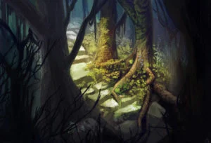 Escalones ocultos de la Montaña Solitaria, por la artista canadiense Trudi Castle
