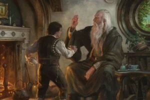 La sombra del pasado, por el artista estadounidense Donato Giancola