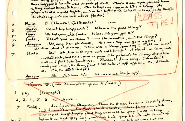 Guiones originales de la BBC con anotaciones de Tolkien verán la luz en junio