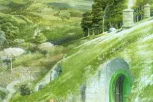 Bilbo ante la puerta de Bolsón Cerrado