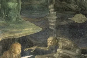 Bilbo se encuentra con Gollum