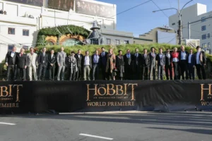 El equipo de El Hobbit en la premiere