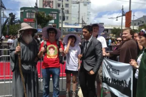Fans en la premiere