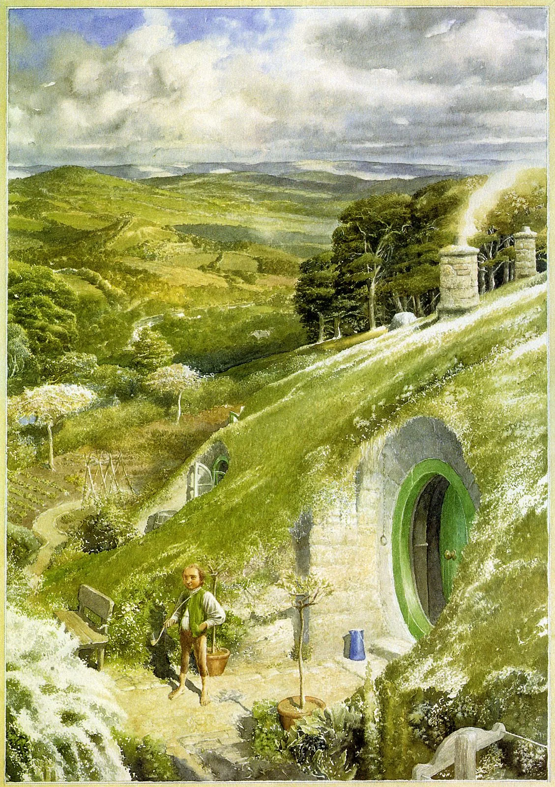 Bilbo en Bolsón Cerrado, según Alan Lee