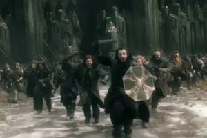 Thorin lidera la carga de los Enanos de Erebor