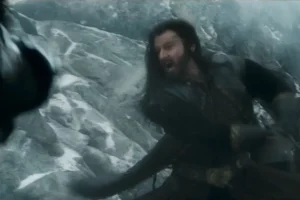 Thorin combatiendo en la Colina del Cuervo