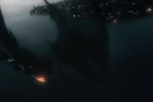 Smaug se precipita sobre la Ciudad del Lago