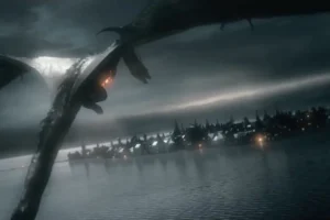 Smaug se abalanza sobre la indefensa Esgaroth