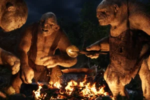 Los Trolls cenan carnero asado