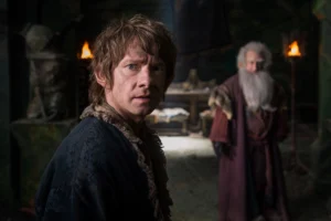 Bilbo y Balin en el interior de Erebor