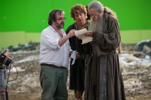 Peter Jackson, Martin Freeman e Ian McKellen