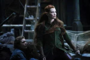 Tauriel y las hijas de Bardo en la Ciudad del Lago