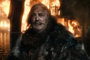 El Gobernador de Esgaroth en una ciudad en llamas