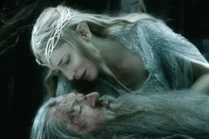 Gandalf y Galadriel juntos en Dol Guldur