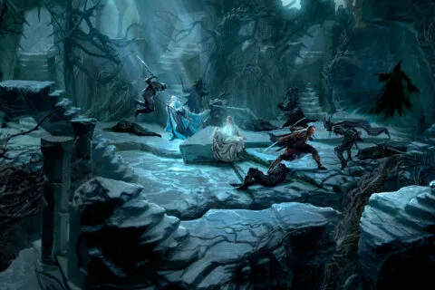Diseño conceptual del Concilio en Dol Guldur de Gus Hunter