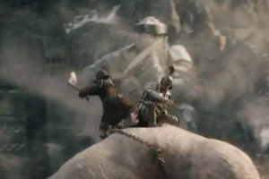 Bofur mata al Orco que controla el Troll