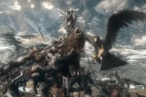 Beorn y las Águilas en combate