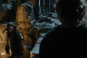 Bofur se despide de Bilbo