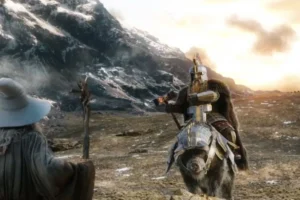 Gandalf trata de hacer entrar en razón a Dáin