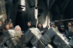 Júbilo en el parapeto de Erebor