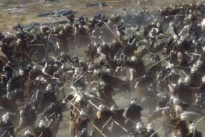 Los Elfos y los Enanos luchando entre sí