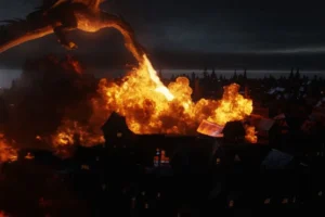 Smaug arrasa la Ciudad del Lago