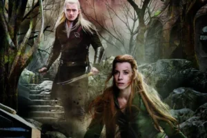 Poster de Legolas y Tauriel de El Hobbit: La Batalla de los Cinco Ejércitos