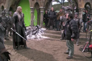 Lee Pace y Peter Jackson