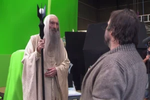 Christopher Lee y Peter Jackson