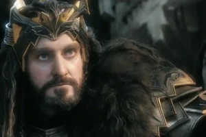 Thorin y Kili en el parapeto de Erebor