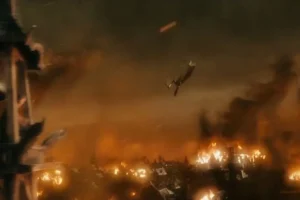 Smaug desata su ira sobre la Ciudad del Lago