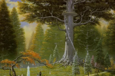 El gran árbol de Caras Galadhon