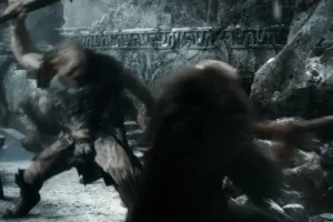 Dwalin sale en defensa de Bilbo