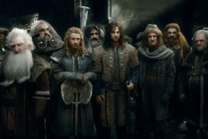 Bilbo y los Enanos escuchan a Thorin