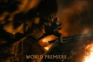 Bardo corre por los tejados de Esgaroth