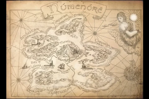Mapa de Númenor de amegusa