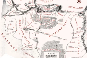 Mapa físico de Beleriand