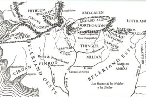 Mapa político de Beleriand