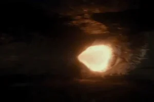 Smaug escupiendo su fuego