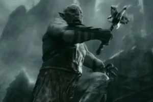Azog preparado para atacar